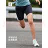 迪卡侬（DECATHLON）紧身中裤女士瑜伽训练跑步运动裤健身透气五分速干裤子RUNW 经典黑 XL 实拍图