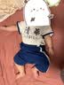 迪迪熊日记（DIDIXIONGRIJI）宝宝短袖套装夏儿童装男婴儿纯棉衣服T恤女童短裤薄款夏装学院风 短袖套装清华 120 cm(60M) 实拍图