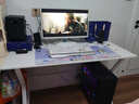 汤能优品电脑桌台式家用电竞游戏桌简约卧室书桌办公学习桌学生写字小桌子 暖白120*60-单桌【二代加粗腿】# 实拍图