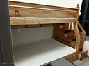 斯坦德（SITANDE）橡胶木上下床实木儿童床多功能高低床成人双层上下铺子母床 梯柜款+书架+双抽+床垫*2 上铺宽110cm下铺宽130cm 实拍图
