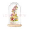 森宝积木花颜茶语积木花音乐盒礼物情侣拼插男女朋友送生日礼物 玻璃罩（实木底带槽灯电池另购） 实拍图