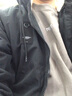 啄木鸟风衣秋冬季加绒加厚男中长款夹克宽松帅气大衣男士休闲上衣外套潮 黑色【加绒款】 2XL 实拍图