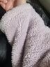 芬腾睡袍女秋冬珊瑚绒加厚翻领开衫系带简约纯色暖绒家居服睡袍 香芋紫 M 实拍图