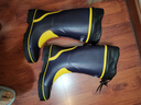 非常行（Jolly Walk）水靴雨靴男水鞋高筒雨鞋长筒钓鱼洗车防水套鞋胶鞋 蓝黄 41 实拍图