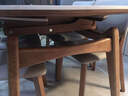 采薇 岩板实木餐桌家用餐桌椅现代简约小户型伸缩饭桌方变圆餐桌 1.50米猫耳朵餐桌+4椅 实拍图