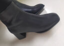 St&Sat/星期六小短靴冬季款时装靴方头粗跟通勤女靴SS24116482 黑色 37 晒单实拍图