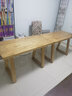 森圆木方实木客厅大书桌家用电脑桌台式双人办公桌学习写字桌会议桌长桌 标准版:120*60*高75厚5cm包送装 实拍图