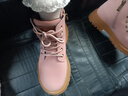 百丽童鞋秋冬靴子中大童马丁靴短靴男女童儿童英伦皮靴 粉色31码 实拍图