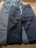 策息牛仔裤子男秋冬季加绒保暖直筒宽松棉裤阔腿裤休闲运动长男裤子 灰色+黑色 XL -建议120-140斤左右 实拍图