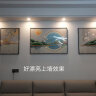 Sixpoetry 客厅装饰画现代简约壁画沙发背景画三联新中式山水墙画大气挂画 福禄生机（铝合金外框） 晶瓷画左右50*70+中间100*70亮面 实拍图