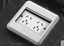 公牛（BULL）地插座隐藏嵌入式隐形地插纯平防溅水超薄全铜网络开关插座面板 二位五孔地插 银色 实拍图