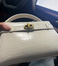 CHARLES&KEITH鳄鱼纹凯莉包手提斜挎婚包包女包生日礼物CK2-50270880-1 Ivory象牙色 S 实拍图