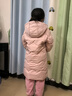 英氏（YEEHOO）女童羽绒服儿童保暖外套冬季时尚淑女中长款中大童装洋气冬装新款 字母小花-粉色 140 实拍图