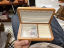 梵瀚便携首饰盒收纳盒高档轻奢圣诞礼物实木饰品盒项链收纳盒新婚礼物 便携简约 无锁 白绒布 樱桃木款 实拍图