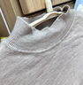 森马（Semir）100%美利奴纯色羊毛衫女2024冬新款半高领正肩气质打底衫可机洗 花灰灰色调00302 M /160/84A 实拍图