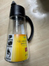 ASVEL自动开合玻璃油壶大容量不挂油防漏家用装油瓶厨房调味料瓶 黑色650ML（不挂油） 实拍图