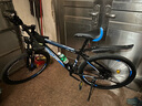 EG7山地自行车成人学生变速越野单车双减震赛车26寸青少年男女 辐条【升级减震 轻量铝架】黑蓝 27.5寸30速【适合：175-190CM】 实拍图