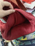 狐狸仙帽子女秋冬新款保暖加绒毛线帽子韩版潮时尚针织帽骑车防寒防风包头帽 大山标款 酒红色 帽子+围脖2件套 实拍图
