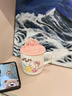HELLO KITTY（凯蒂猫）520礼物送礼三丽鸥陶瓷马克杯带盖手机支架杯个性创意杯子喝水杯 凯蒂猫-陶瓷手机支架杯380ml 实拍图