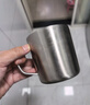 无印良品（MUJI）不锈钢双层马克杯 大容量男女办公学生水杯茶杯咖啡杯 银色380ml 实拍图
