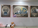 瑞尚（RUISHANG） 北欧客厅装饰画轻奢沙发背景墙挂画简约墙上壁画餐厅玄关墙画 家和万事兴A 左右50*70+中间100*70晶瓷面金框 实拍图