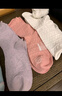 蕉内【赵露思同款】300S女士堆堆袜子配勃肯鞋中筒透气7A抗菌防臭4双 奶油蓝+花朵紫+心形粉+翠芽绿 4双 均码 实拍图