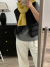 花田衣亩90%白鹅绒服马甲女2025新款秋冬季中式大衣内搭立领羽绒短款背心 黑色 90%鹅绒马甲 S 推荐体重（85-100斤） 实拍图