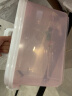 茶花收纳箱小号透明整理箱塑料储物箱手提带盖零食化妆品首饰收纳盒 透明粉色(8.5L)1个 实拍图