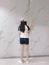 羽克儿童泳衣女童2026新款两件套保守分体式中大童学生速干训练泳装 嫩粉色 150 (L-建议140-150重60-75斤）带胸垫 实拍图