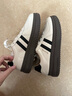 鹿季韩版厚底德训鞋女2025年夏季新款时尚百搭条纹运动休闲学生小白鞋 黑色 39 实拍图