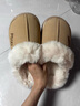朴西2024秋冬新款麂皮绒包头棉拖鞋女家用保暖厚底踩屎感外穿情侣棉拖 米白色 36-37 实拍图