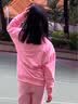 真维斯女童卫衣春秋童装儿童长袖秋季宽松女孩圆领上衣中大童运动秋装 粉 草莓冰激凌 150 实拍图