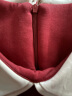 德玛纳大花瓣领350G空气层撞色连衣裙女中长款 深红 XL  晒单实拍图