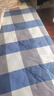 云瑾100%纯棉床单单件学生宿舍单人被单全棉斜纹格子 夏日速写蓝 180cm*220cm 适用于1.5米床 实拍图