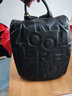 朱尔双肩包女头层牛皮大容量双肩背包女时尚印花背包女多功能女士包包 黑色【高颜值旅游外出背包】 实拍图
