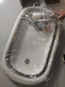 iuu婴儿洗澡盆 可折叠宝宝浴盆大号 洗澡神器躺托浴架新生儿童用品 【北欧灰】单盆 材质：FAD食品级材质检测认证 实拍图