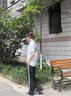 牧唯三条杠裤子男春秋冬季新款韩版潮流牌ins休闲裤男士运动百搭宽松 黑色白条 XL [建议125-140斤] 实拍图