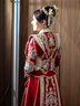 枝己秀禾服新娘新中式2025新款古装嫁衣中式婚纱敬酒服婚服出阁服 X616 M 实拍图