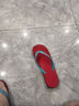 hippobloo河马泰国进口乳胶人字拖男女舒适防滑橡胶凉拖鞋海边沙滩ins潮拖 兰红兰 44 (泰12)【正码正拍】 实拍图