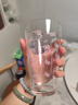 三丽鸥kt猫粉色牛奶凯蒂猫印花玻璃水杯可爱少女心果汁牛奶喝水杯 白色kt猫 450ml 实拍图