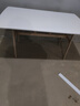 全品屋餐桌椅组合家用饭桌子小户型简约公寓快餐出租商用长方形电脑桌 暖白色 140cm 【宽80CM】单桌子 实拍图