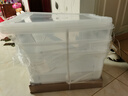 禧天龙塑料衣物收纳箱玩具整理箱55L 透明 3个装 带轮 实拍图