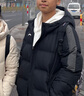 李宁（LI-NING）羽绒服男女同款新品冬季中长款过膝防风保暖加厚连帽大码运动外套 黑色(不可拆卸帽-加厚棉服) L 175/92A 实拍图