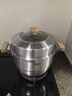 爱仕达（ASD）蒸锅304不锈钢双层家用蒸煮炖汤锅 28CM加高多层蒸笼·原木系列G2 实拍图