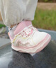 特步（XTEP）童鞋马卡龙配色板鞋女童甜甜圈系带运动鞋 帆白/纯净粉 37 晒单实拍图