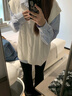 凡伊聆针织马甲女毛衣背心外穿春秋款2025新款坎肩搭配衬衫韩版休闲外搭 针织马甲带金属标【白色】 均码 【建议120斤以内】 实拍图