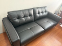 顾家家居（KUKA）轻复古简约大坐深真皮沙发客厅1165 三人位 魅影黑    实拍图