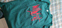 红粉宣言夏季新款高含棉宽松短袖t恤女上衣体恤衫 墨绿色 M(110-125斤) 实拍图
