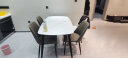 芝华仕线下同款岩板餐桌现代简约饭桌方桌子PT080白1.4m一桌四椅 实拍图
