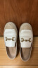 星期六（St&Sat）女鞋春季平底金属扣一脚蹬休闲渔夫鞋 41米白色 38 晒单实拍图